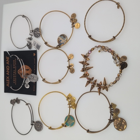 Alex And Ani Depths Of The Wild, Aloha, M, N, Swarovski Crystal Dove - Lot Of 9 - Picture 1 of 8
